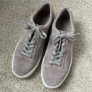 Vince light gray suede sneakers
